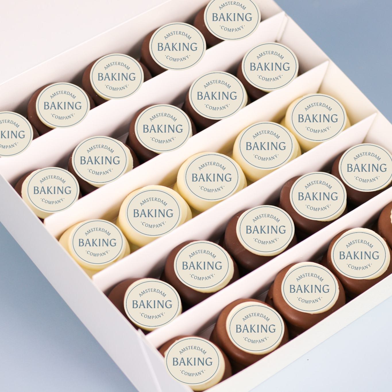 Custom mini alfajores with logo